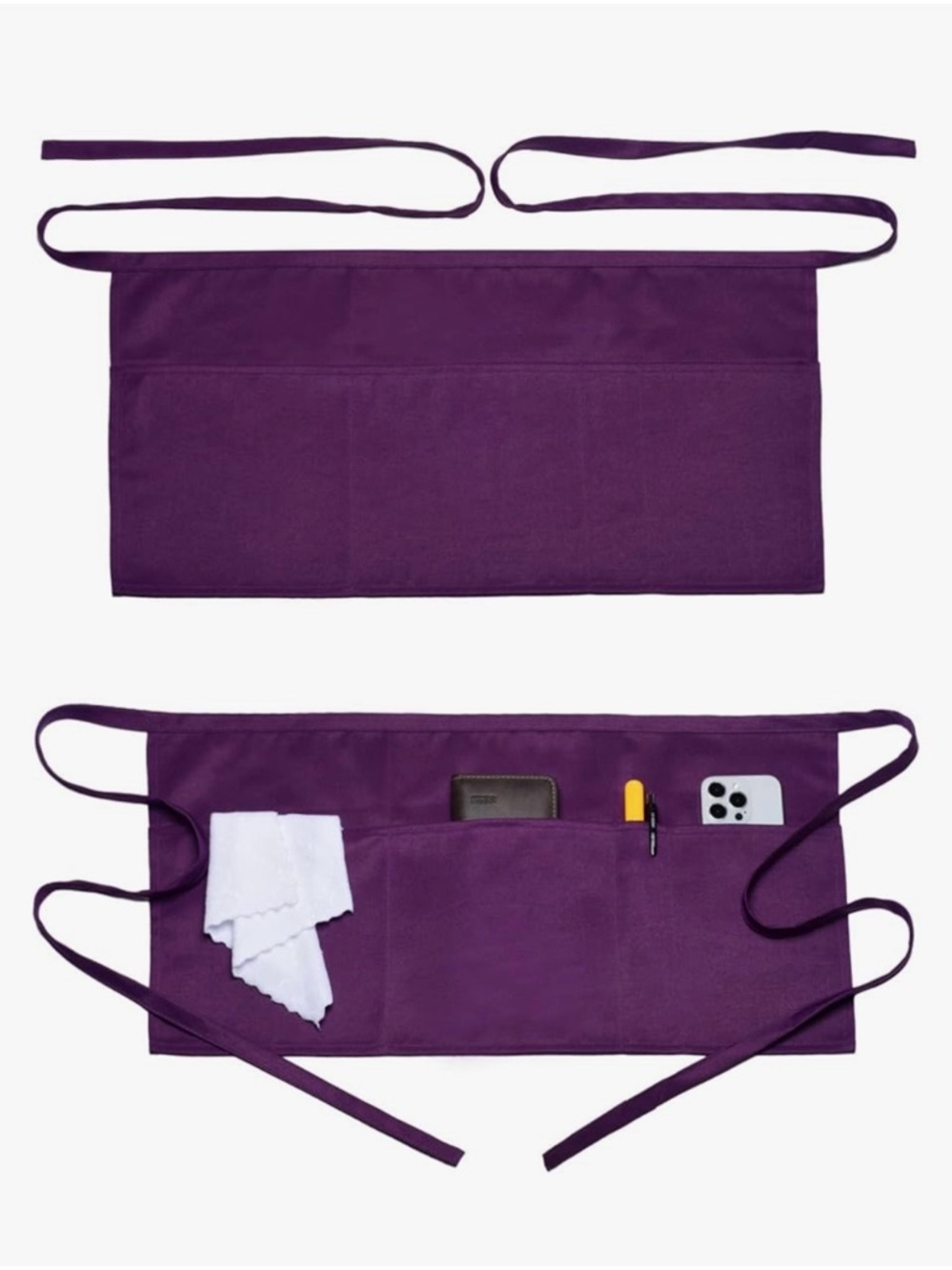 2 Purple Server Aprons